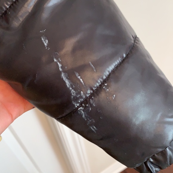 Black and Pink Hooded Puma Puffer Jacket - Picture 8 of 8